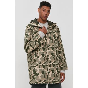 Levi's geaca barbati, culoarea verde, de tranzitie Levi's geaca barbati, culoarea verde, de tranzitie