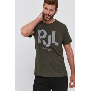 Pepe Jeans Tricou Rubens bărbați, culoarea verde, cu imprimeu