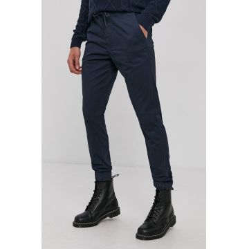 !SOLID Pantaloni bărbați, culoarea albastru marin, jogger