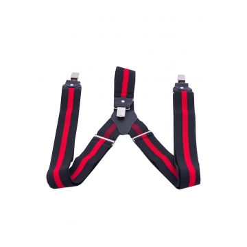 Bretele barbati -Suspenders red&black