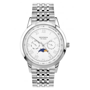 Ceas barbati -  Quartz - Argintiu