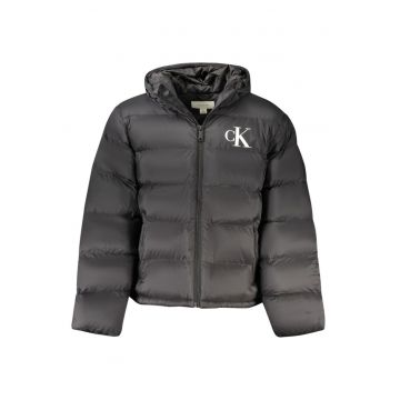 Geaca Barbati -  Impermeabila - Hidrofuga - Rezistenta La Vant - Logo Printat 2571 - Negru