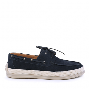 Mocasini cu șiret bărbați Enzo Bertini bleumarin din piele întoarsă 1781BM3611VBL