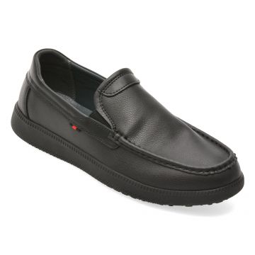 Mocasini OTTER negri, FM60012, din piele naturala