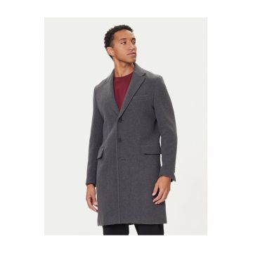 Palton pentru barbati  gri - lana