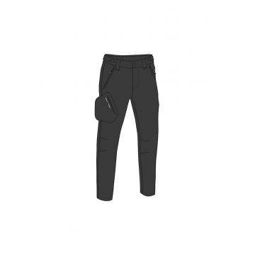 Pantaloni outdoor stretch extra lungi barbati Julek - Negru