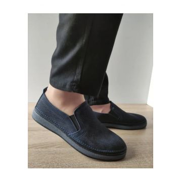 Pantofi Casual Perforati Barbati  B69-320 Bleumarin - Albastru - Albastru