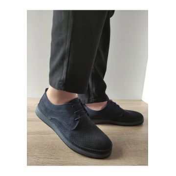 Pantofi Casual Perforati Barbati  B69-321 Bleumarin - Albastru - Albastru