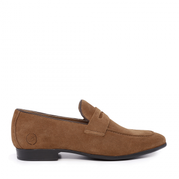 Pantofi loafers bărbați Benvenuti cognac din piele întoarsă  2169BM8100VCO