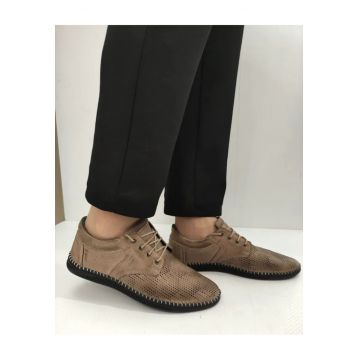 Pantofi Perforati Barbati  138 Bej - Bej - Bej