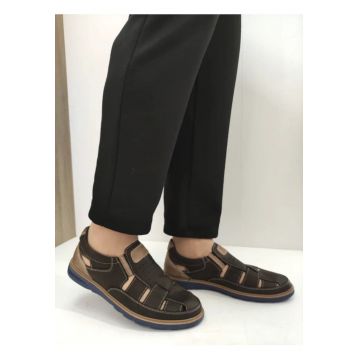 Pantofi Perforati Barbati  777 Maro Inchis + Bej - Maro - Maro