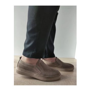 Pantofi Perforati Barbati  B69-320 Bej - Bej - Bej