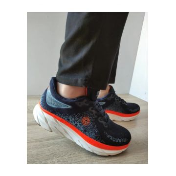 Pantofi Sport Barbati  B100-Cl25226 Bleumarin + Portocaliu - Bleumarin - Bleumarin