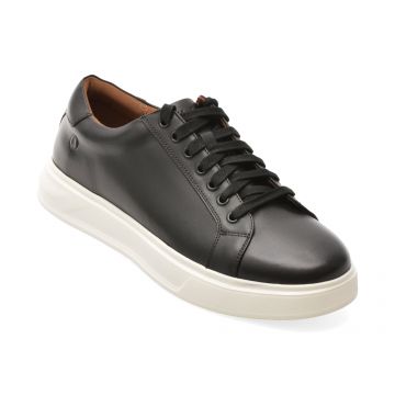 Pantofi sport CLARKS negri, GOSWELL TIE, din piele naturala