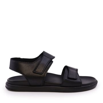 Sandale reglabile bărbați Thezeus negre din piele 2109BS19536N