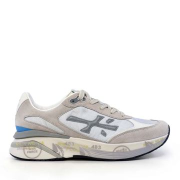 Sneakers bărbați Premiata Moe Run gri din piele întoarsă și textil 1691BP8079GR
