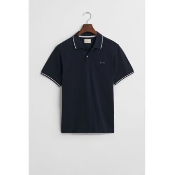 Tricou polo barbati -  Albastru Inchis - Logo Brodat - Regular Fit 2316 - Albastru inchis