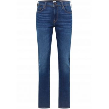 Blugi Barbati -  Vegas Slim - Slim Fit - Talie Medie - Fermodwqfar - Lungi - 5 Buzunare - Bumbac - Albastru - Albastru