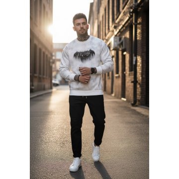 Bluza barbati slim fit  alba SA25