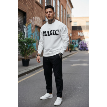 Bluza barbati slim fit  alba SA27