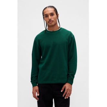 Bluza regular fit texturata - Verde englez