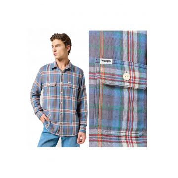 Camasa Barbati -  2 PKT Shirt - Regular Fit - Maneci Lungi - Cu Nasturi - Design Clasic - Bumbac - M INTL - Multicolor