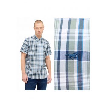 Camasa Barbati -  Baltimore Sommer Check - Regular Fit - Maneci Scurti - Cu Nasturi - Design Clasic - Bumbac - S INTL - Multicolor