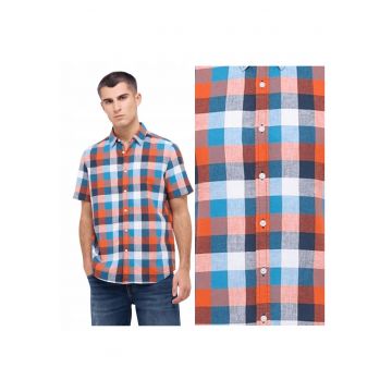 Camasa Barbati -  Berkeley - Regular Fit - Maneci Cu Nasturi - Design Clasic - Bumbac - Multicolor - Multicolor