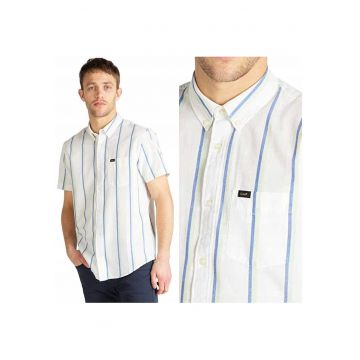 Camasa Barbati -  Button Down SS - Regular Fit - Maneci Scurti - Design Clasic - Cu Nasturi - Bumbac - M INTL - Multicolor