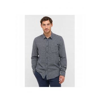 Camasa Barbati -  Style Eastbridge - Regular Fit - Maneci Lungi - Cu Nasturi - Design Clasic - Bumbac - Multicolor - Multicolor