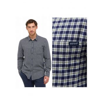 Camasa Barbati -  Style Eastbridge - Regular Fit - Maneci Lungi - Cu Nasturi - Design Clasic - Bumbac - Multicolor - Multicolor