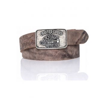 Cureaua Barbati -  TG1001R15 - Regular Fit - Cu Catarama Metalica - Design Clasic - Pentru Pantaloni - Blugi - Pantaloni Scurti - 100% Piele Naturala - 90 cm - Maro