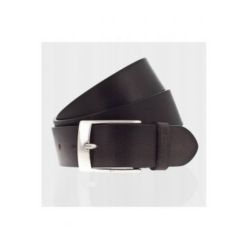 Cureaua Barbati -  TG1007R62/690 - Regular Fit - Cu Catarama Metalica - Design Clasic - Pentru Pantaloni - Blugi - Pantaloni Scurti - 100% Piele Naturala - 80 cm - Maro