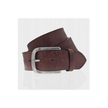 Cureaua Barbati -  TG1022R13/660 - Regular Fit - Cu Catarama Metalica - Design Clasic - Pentru Pantaloni - Blugi - Pantaloni Scurti - 100% Piele Naturala - 85 cm - Maro