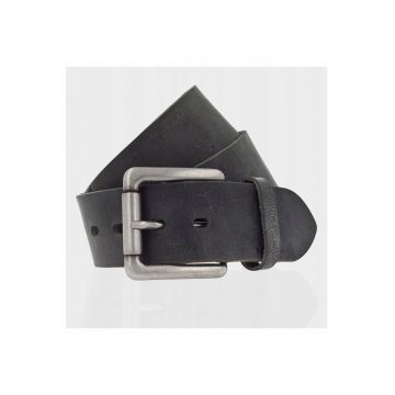 Cureaua Barbati -  TG1070R20/791 - Regular Fit - Cu Catarama Metalica - Design Clasic - Pentru Pantaloni - Blugi - Pantaloni Scurti - 100% Piele Naturala - 85 cm - Negru