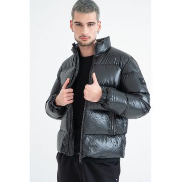 Geaca cu aspect matlasat - Negru