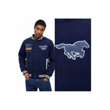 Jacheta Barbati -  Rigby Dress - Regular Fit - Design Clasic - Fara Gluga - Cu Nasturi - Bumbac - XL INTL - Albastru