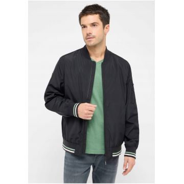 Jacheta Barbati -  Style Limon - Regular Fit - Design Clasic - Fara Gluga - Fermoar - Bumbac - M INTL - Negru