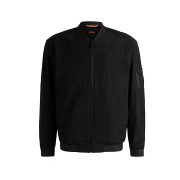 Jacheta bomber cu buzunare laterale - 49679 - Negru