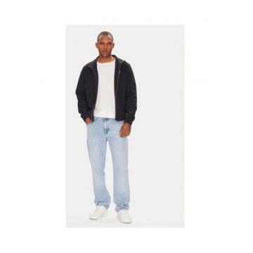 Jacheta din amestec de poliester cu fermoar - logo discret si terminatii elastice