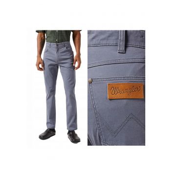 Pantaloni Barbati -  Larston - Slim Fit - Cu Fermoar - 5 Buzunare - Lungi - Bumbac - Gri