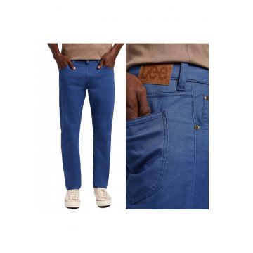 Pantaloni Barbati -  Lee Daren Zip Fly - Regular Fit - Cu Fermoar - 5 Buzunare - Lungi - Bumbac - Albastru - Albastru
