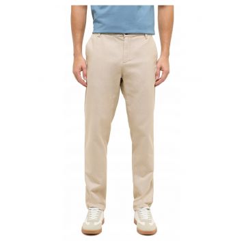 Pantaloni Barbati -  Style Daytona Chino - Slim Fit - Cu Fermoar - 5 Buzunare - Lungi - Bumbac - Bej - Bej