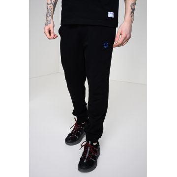 Pantaloni de trening cu snur si buzunare laterale Nompio - Negru/Albastru