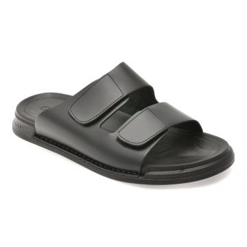Papuci GRYXX negri, UZ255, din piele naturala