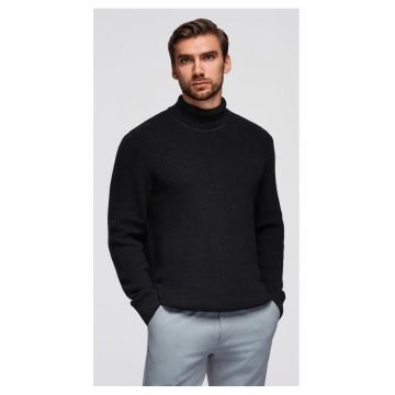 Pulover din bumbac cu guler inalt