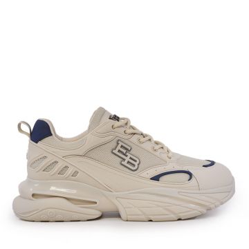 Sneakers bărbați Enzo Bertini gri deschis din piele și textil 3661BP191GH