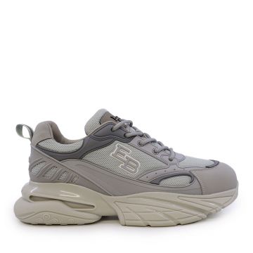 Sneakers bărbați Enzo Bertini gri din piele și textil 3661BP191GR