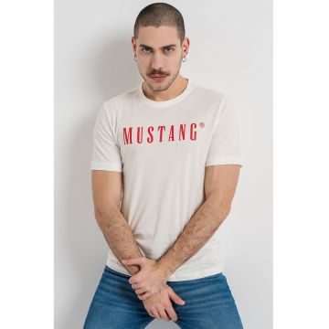 Tricou cu imprimeu logo - Alb