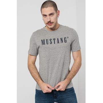 Tricou cu imprimeu logo - Gri melange